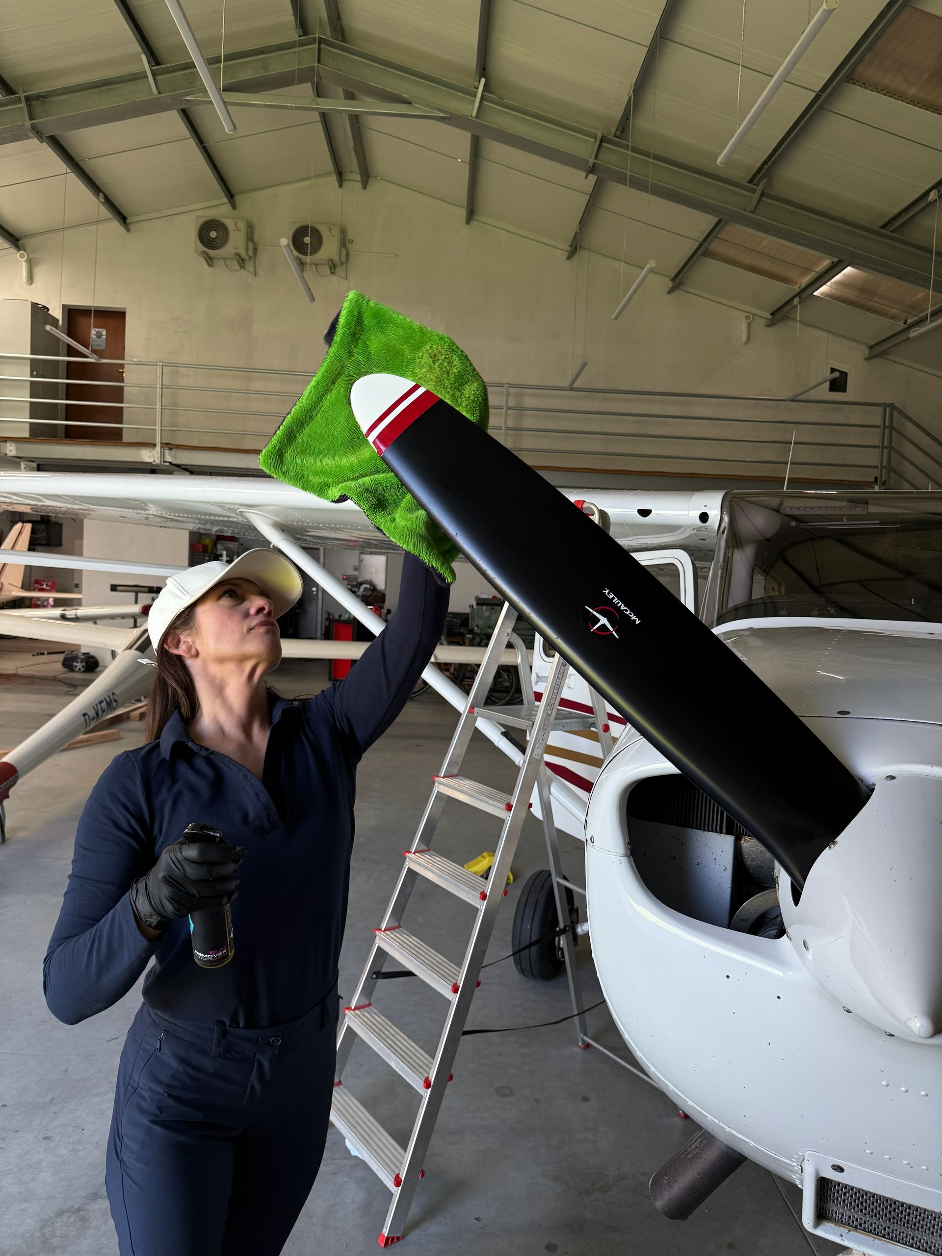 Luxury jet cabin surface preparation — VIP interior detailing process