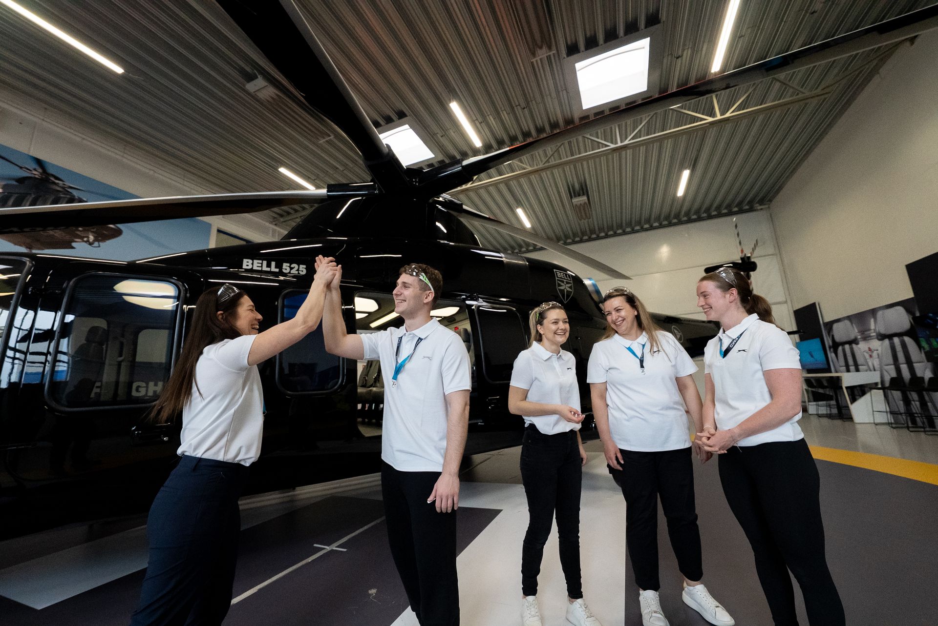 Private jet wing and engine nacelle detailing — precision surface treatment